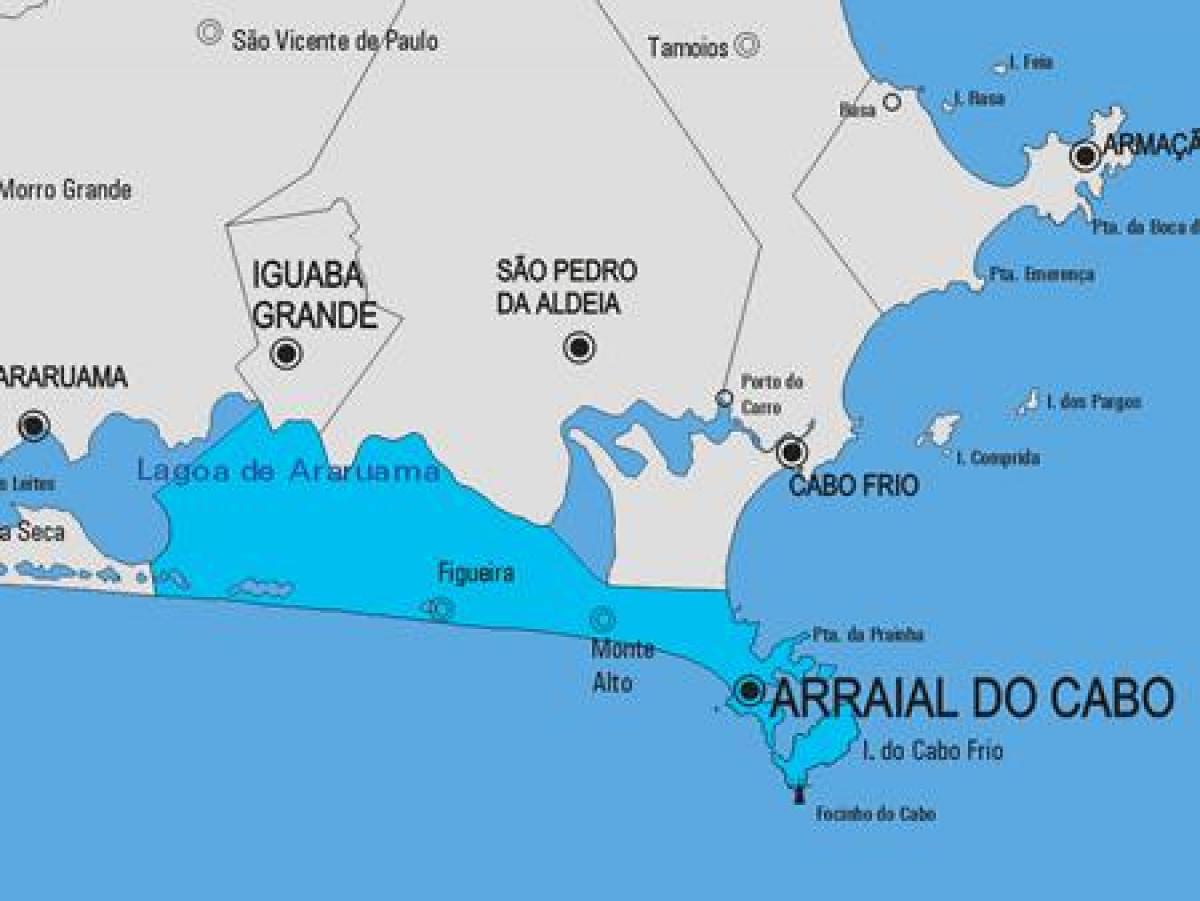 地図Arraialいカボ市町村