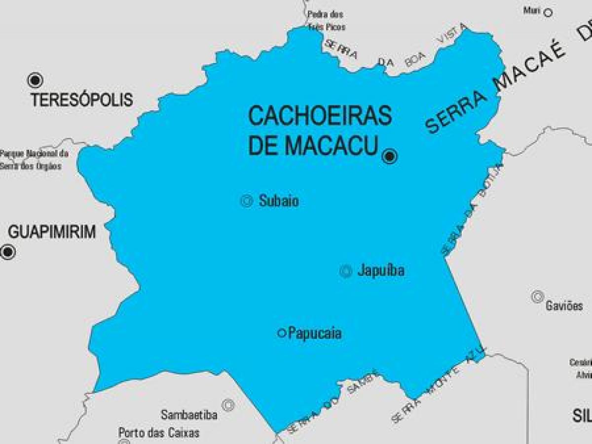 地図CachoeirasデMacacu市町村