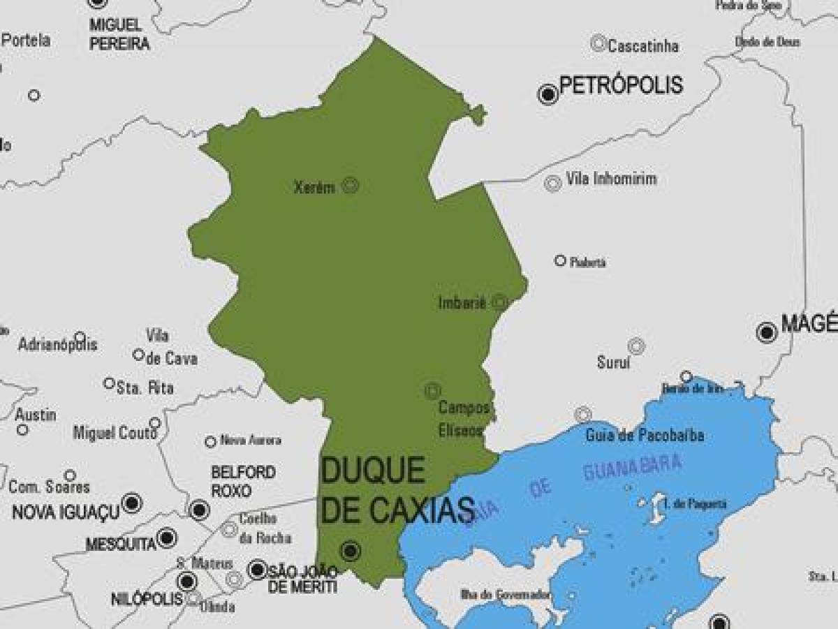 地図Duque deカシアスドス市
