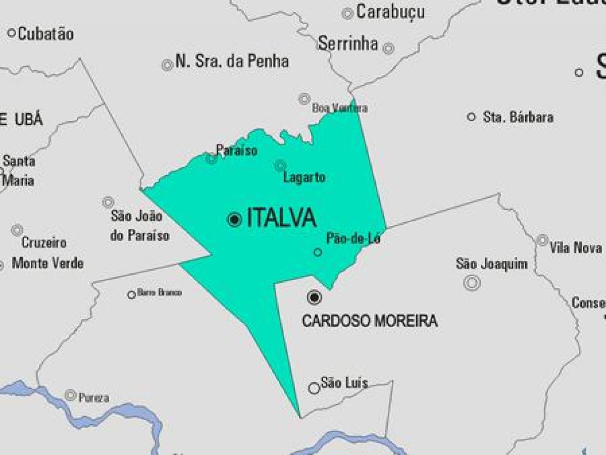 地図Italva市町村