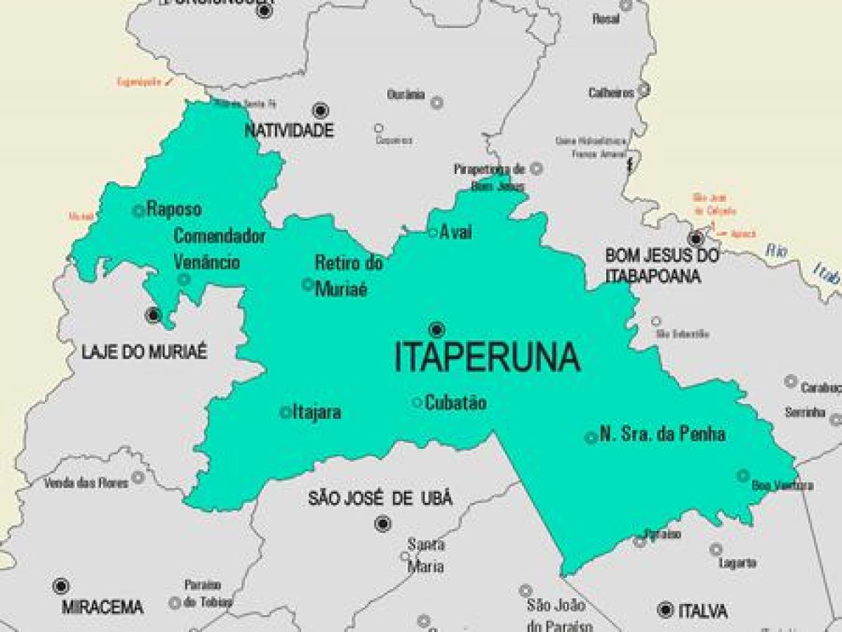 地図Itaperuna市町村