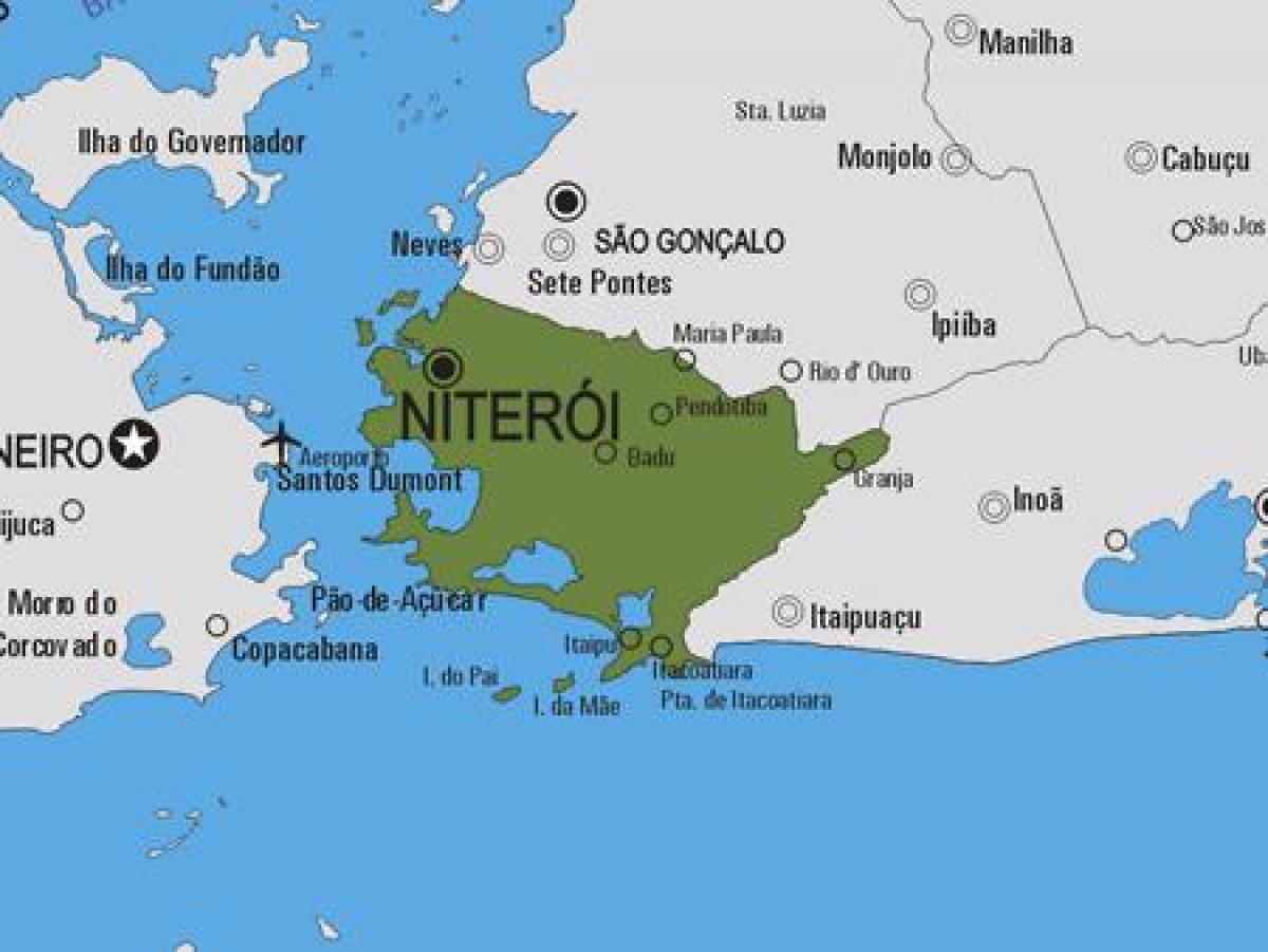 地図Niterói市町村