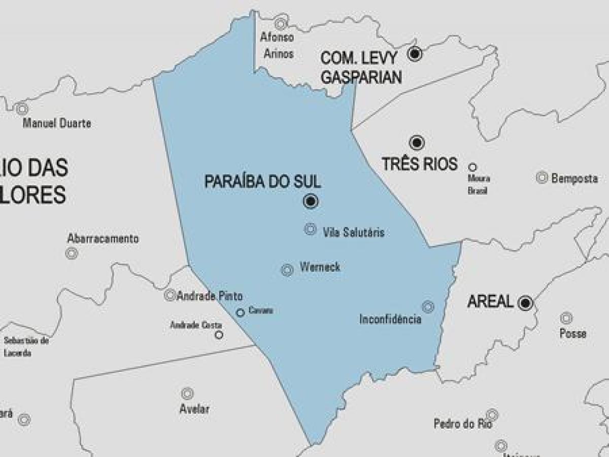 地図Paraíbaル市町村