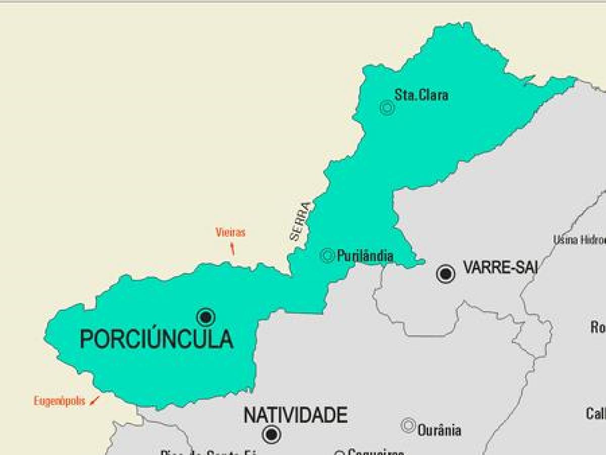 地図Porciúncula市町村