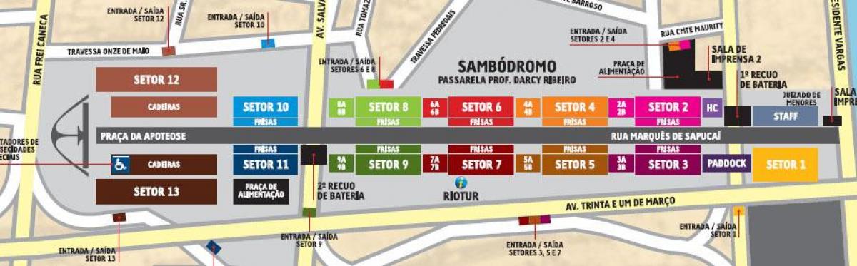 地図Sambódromo