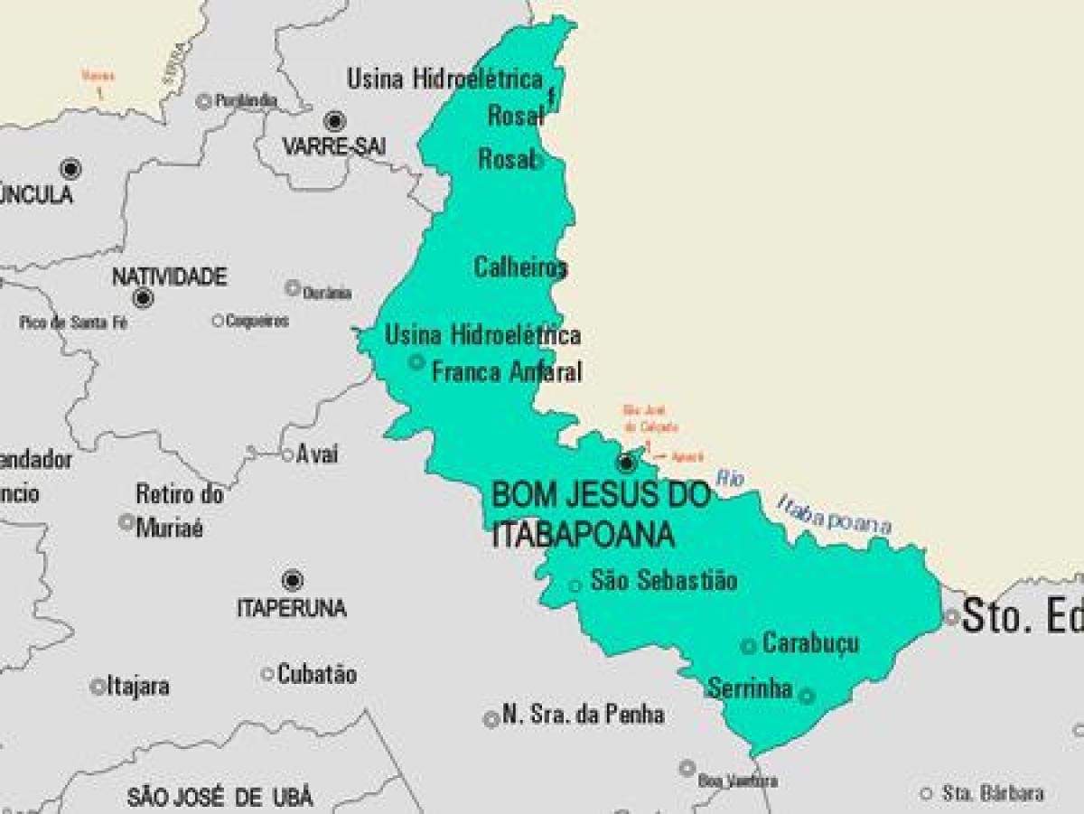 地図のエItabapoana市町村