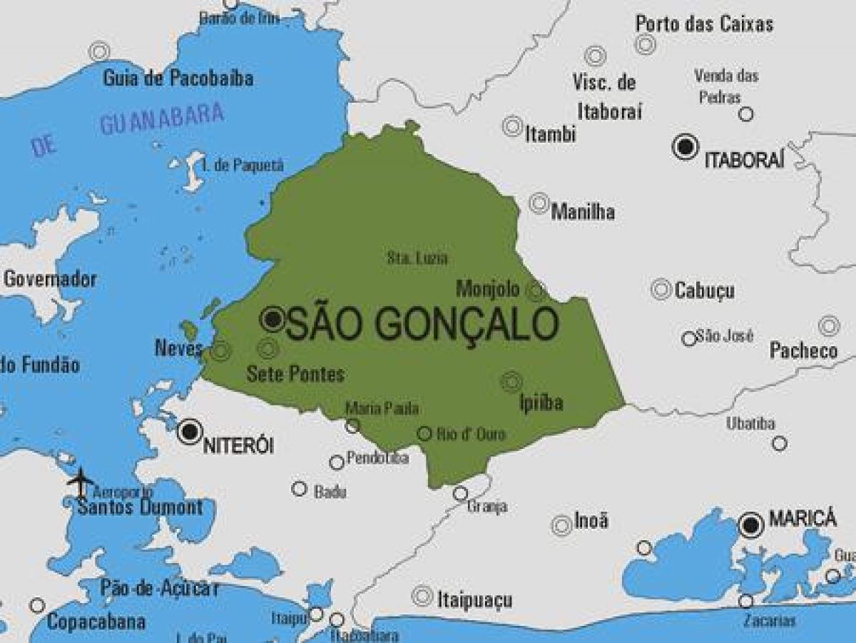 地図のサンGonçalo市町村