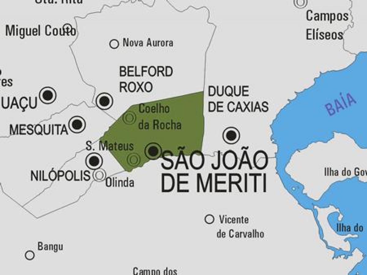 地図de São João Meriti市町村
