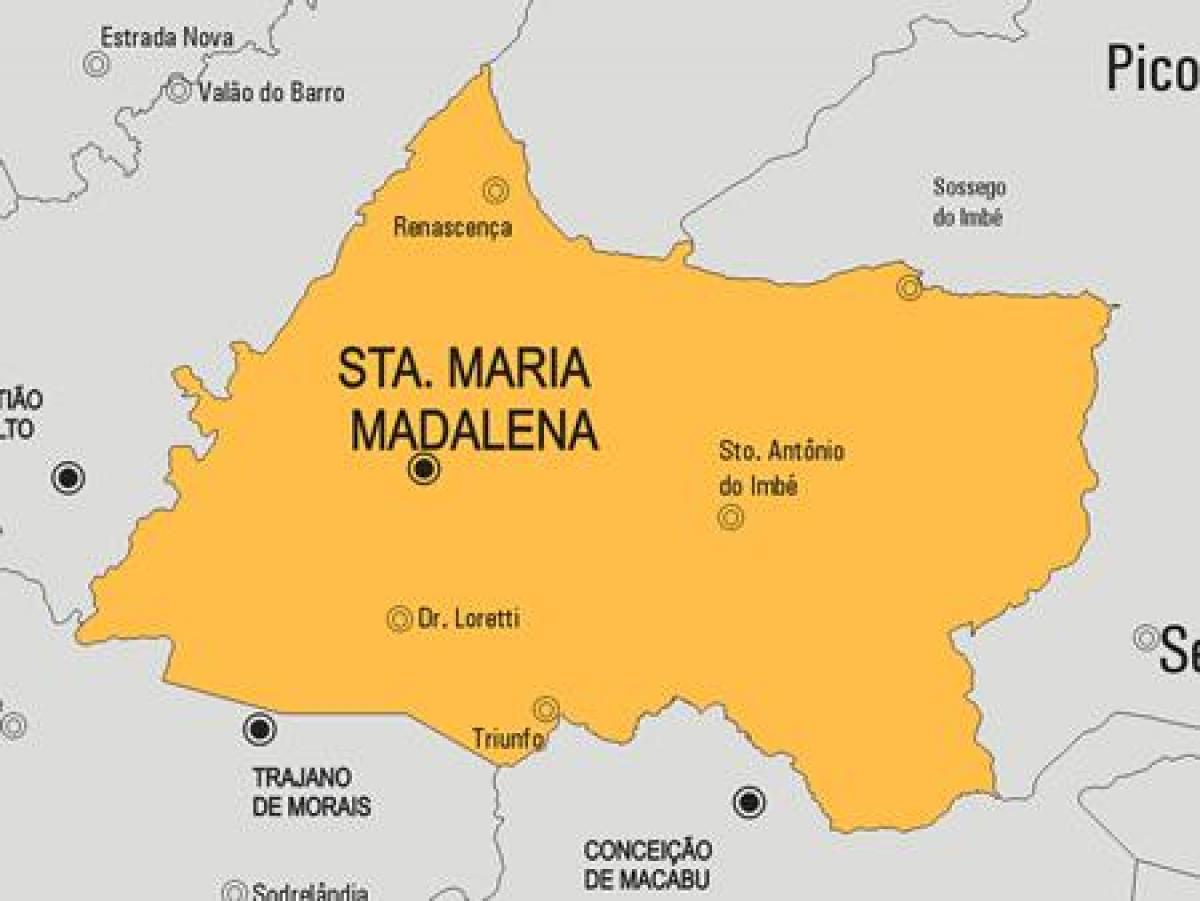 地図のサンタマリアMadalena市町村