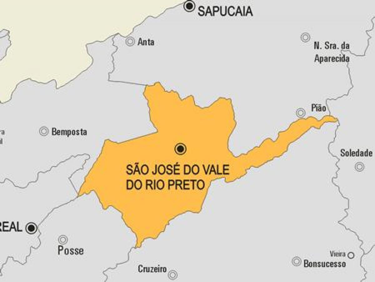 地図のサンホセdo Valeリオプレト市町村