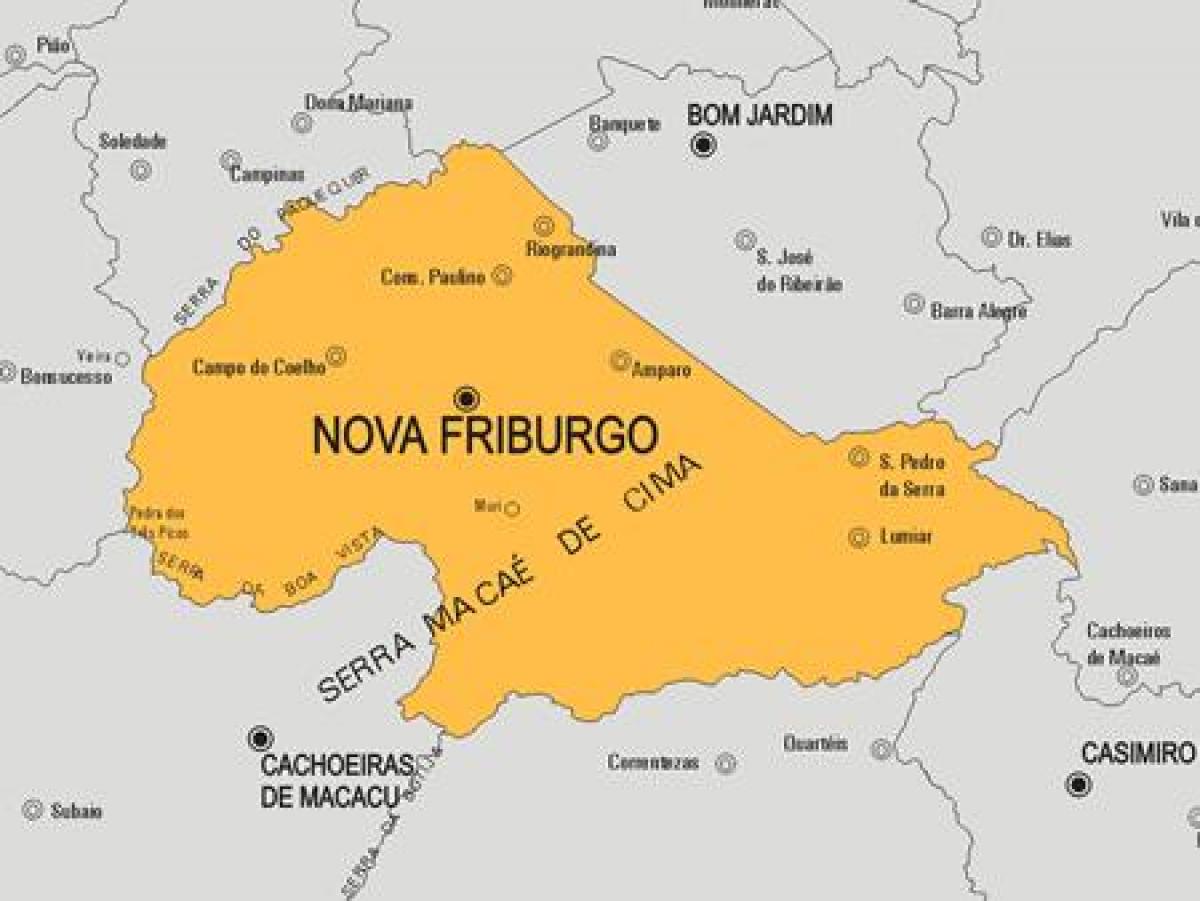 地図Nova Friburgo市町村