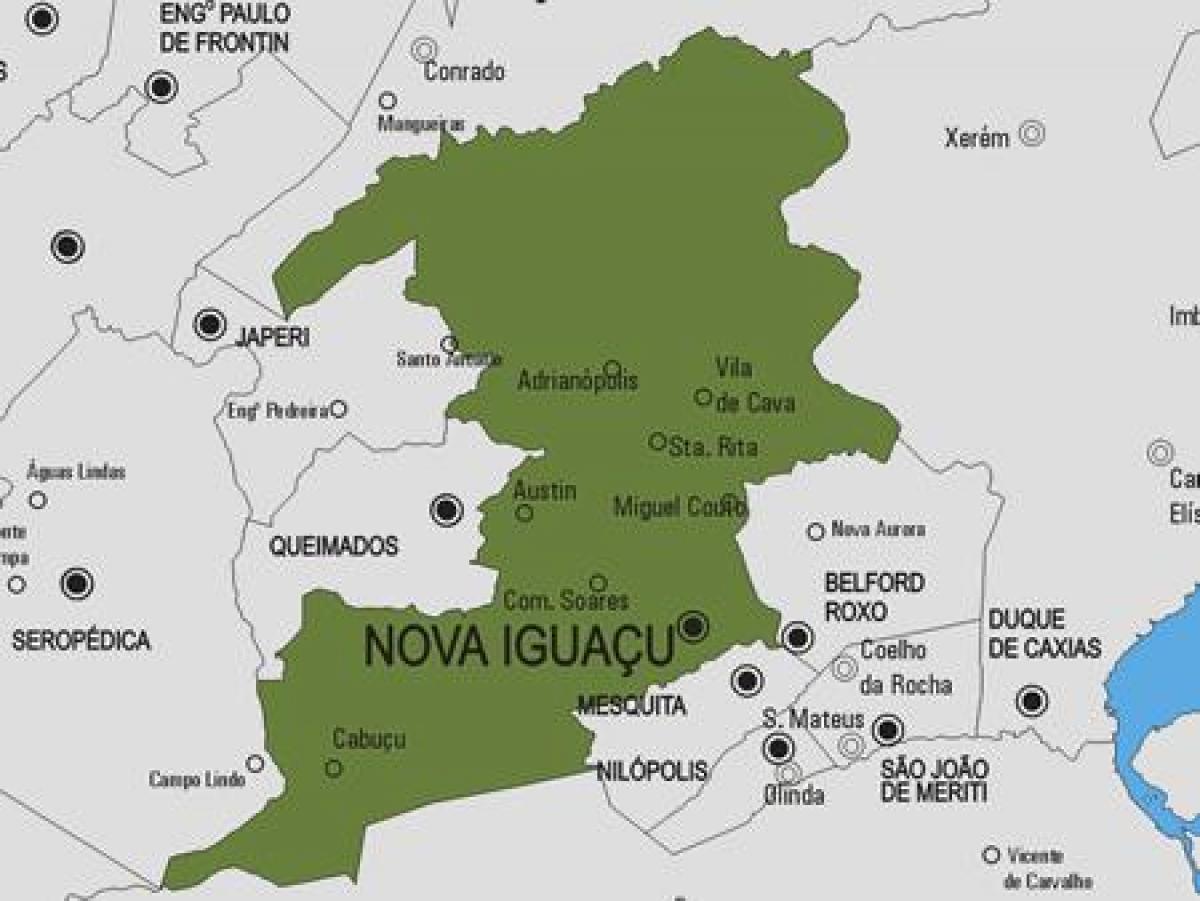 地図Nova Iguaçu市町村