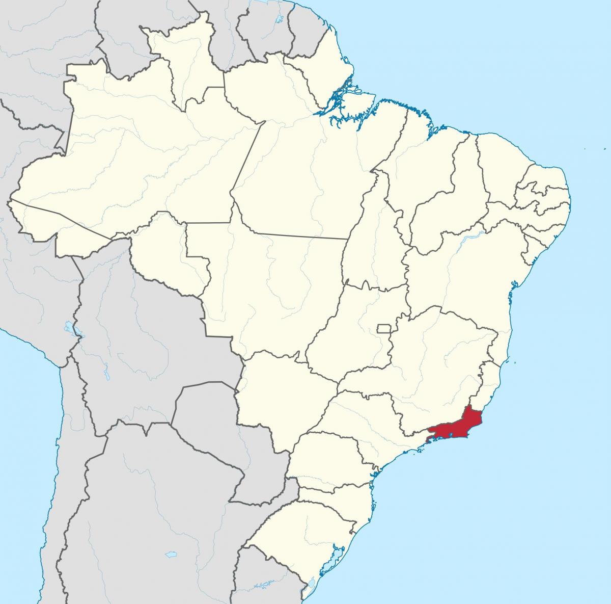 地図の状態でブラジル-リオデジャネイロ