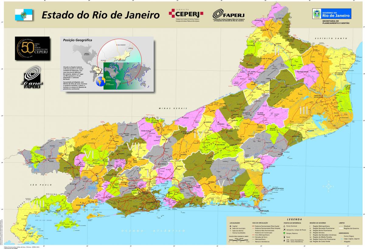 地図の自治体のリオデジャネイロ