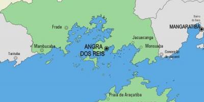 地図Angra dos Reis市町村