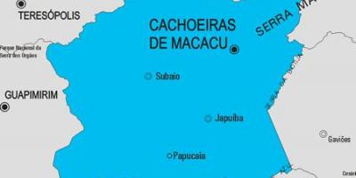 地図CachoeirasデMacacu市町村