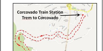 地図Corcovado電車