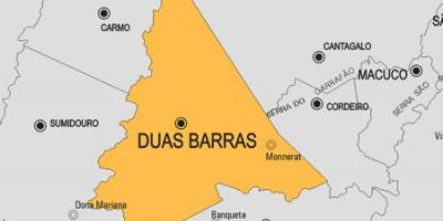 地図Duas Barras市町村