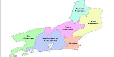 地図mesoregionsリオデジャネイロ