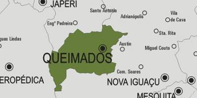 地図Queimados市町村