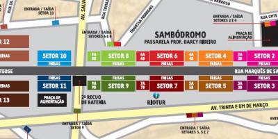 地図Sambódromo