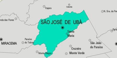 地図のサン-ホセ-デUbá市町村