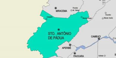 地図のサントAntônioデPádua市町村
