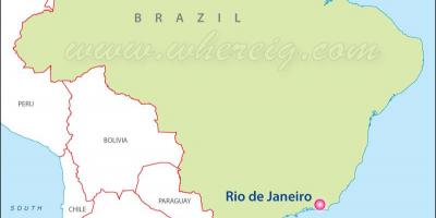 地図のリオデジャネイロブラジル