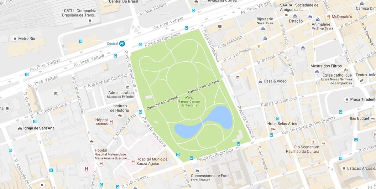 地図Campo deサンタナパーク
