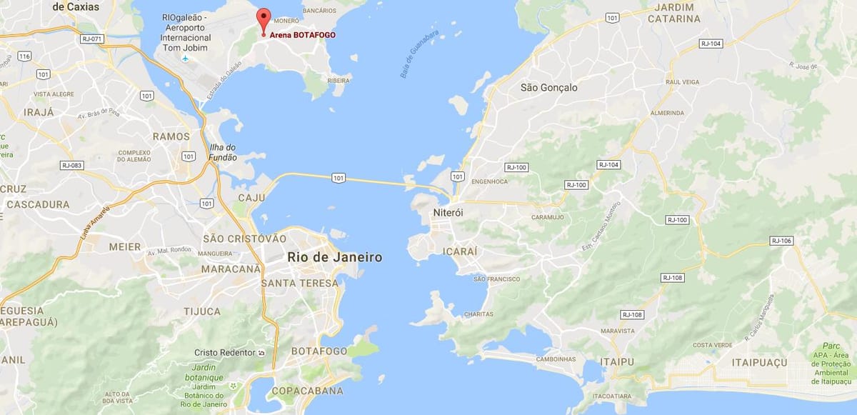 地図のスタジアムがポルトガル語Brasileiro