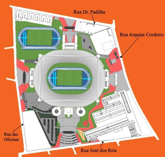 地図のスタジアムEngenhão