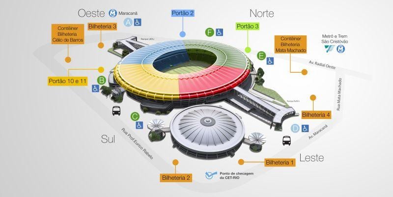 地図のスタジアムMaracana