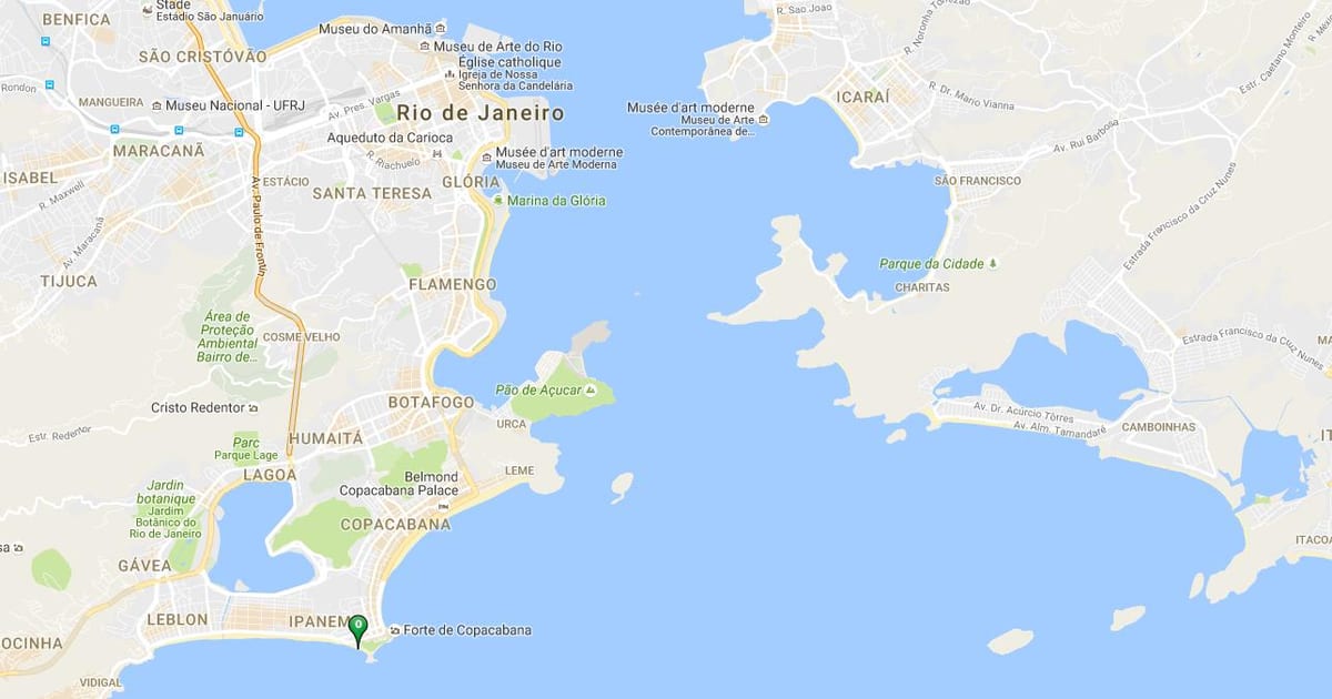 地図のビーチArpoador