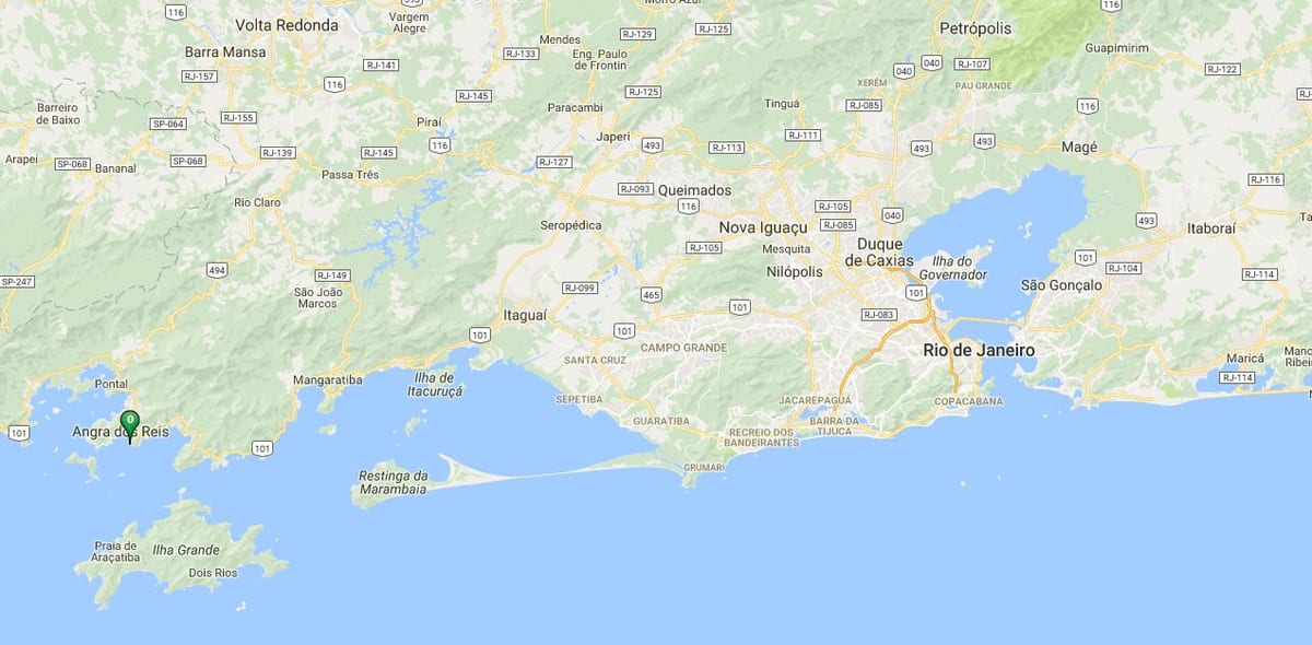 地図のビーチDentro