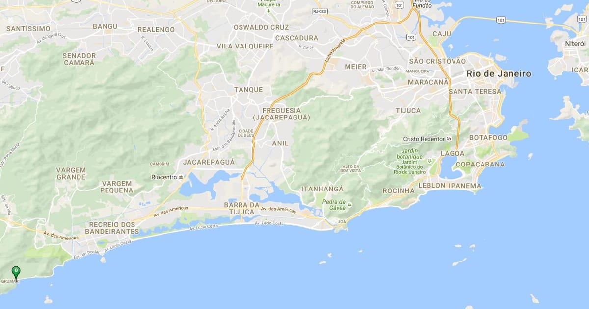 地図のビーチGrumari