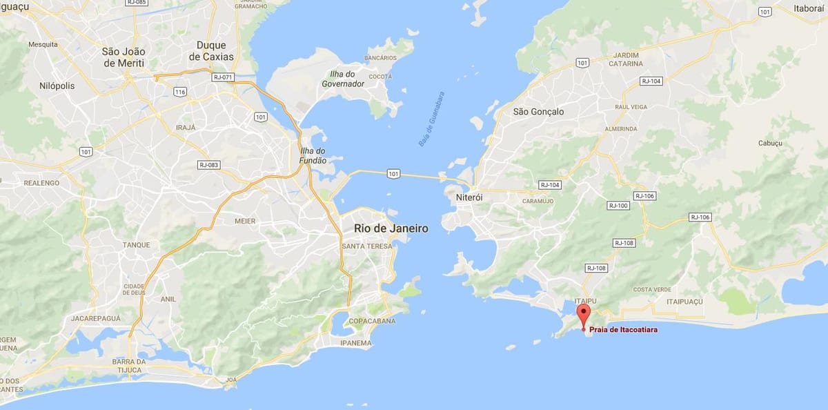 地図のビーチItacoatiara