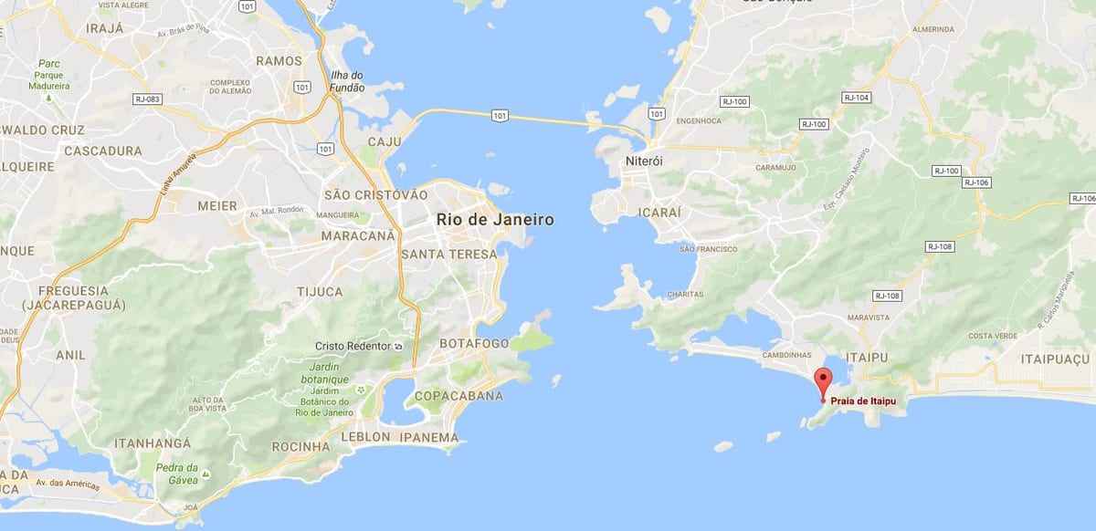 地図のビーチItaipú