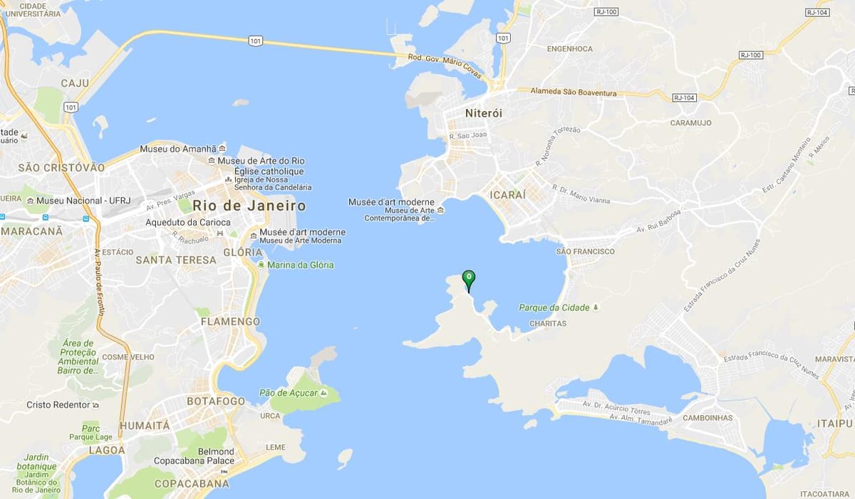 地図のビーチJurujuba