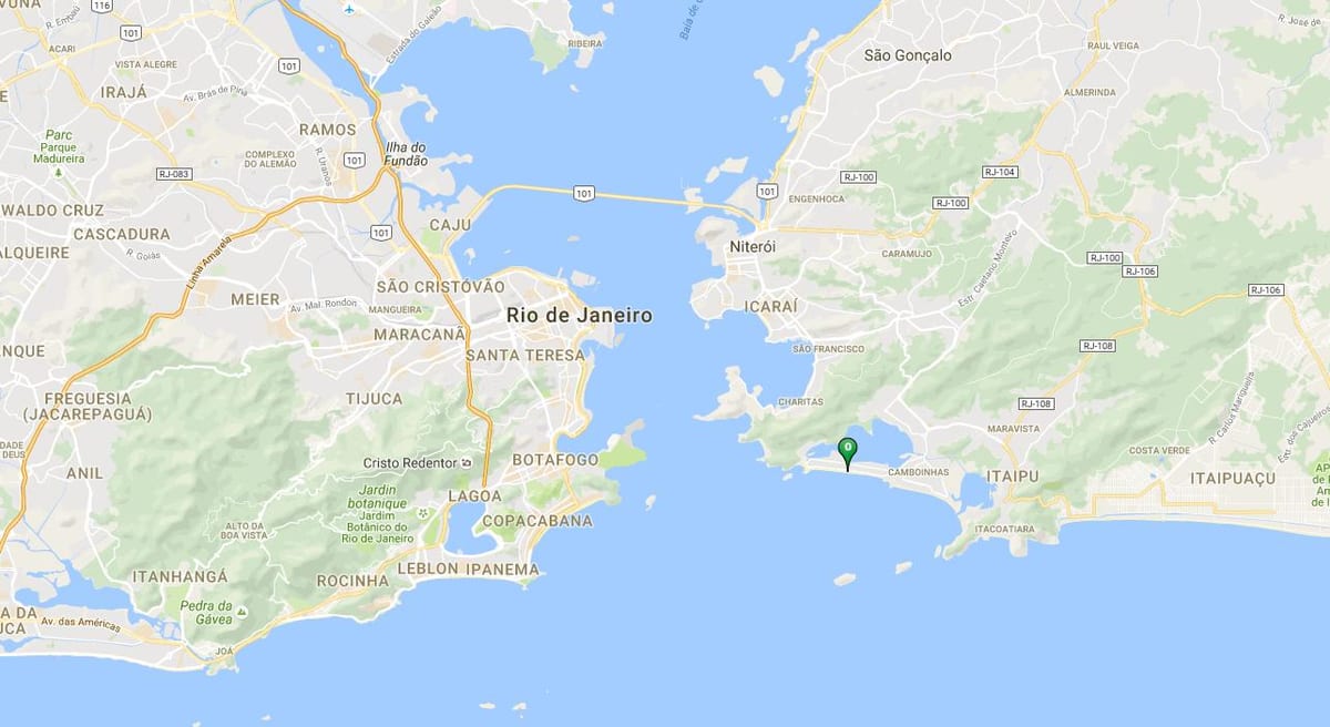 地図のビーチPiratininga