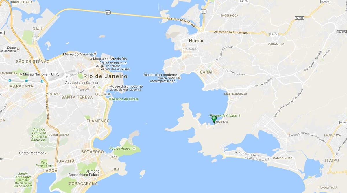 地図のビーチSamanguaia