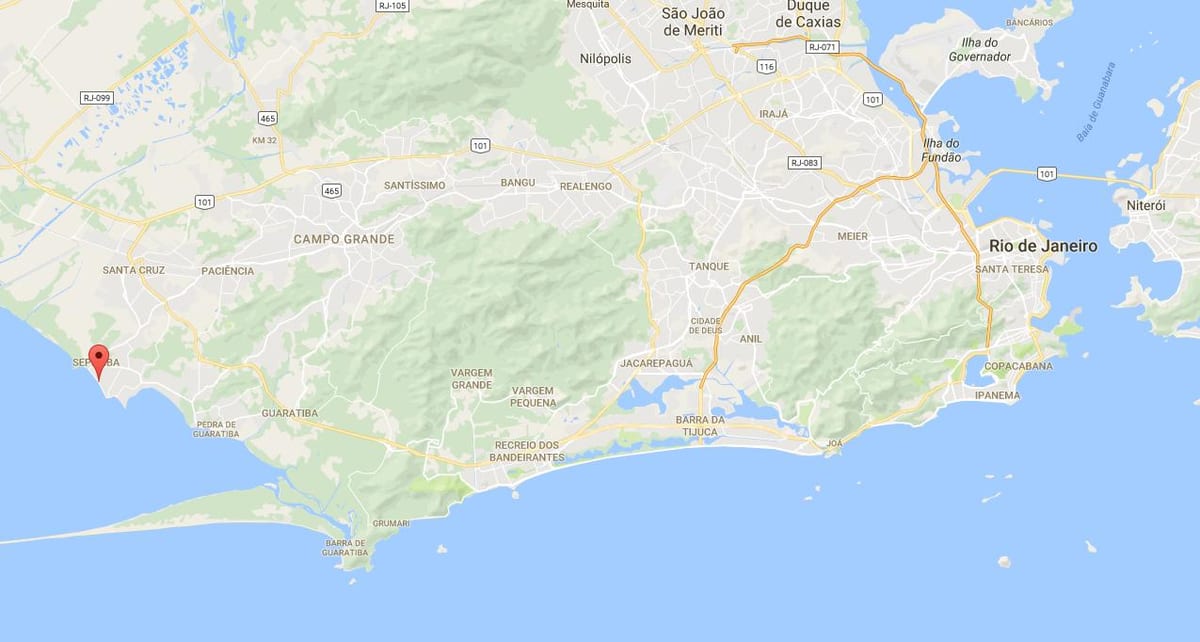 地図のビーチSepetiba