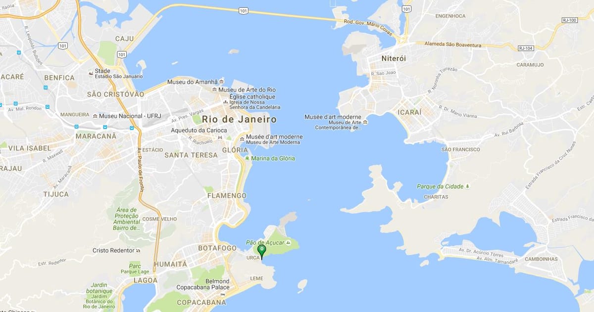 地図のビーチVermelha