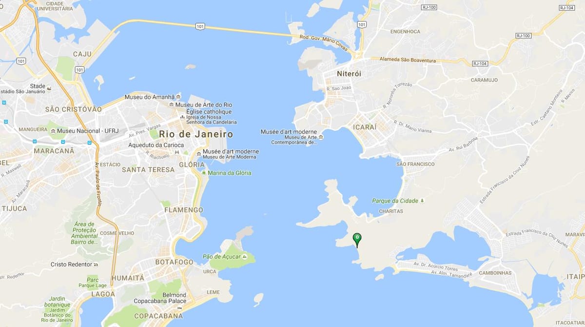地図のフォルテビーチImbuí