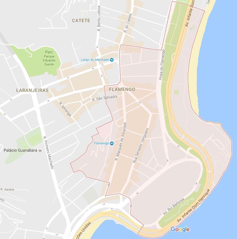 地図のアテロドフラメンゴ
