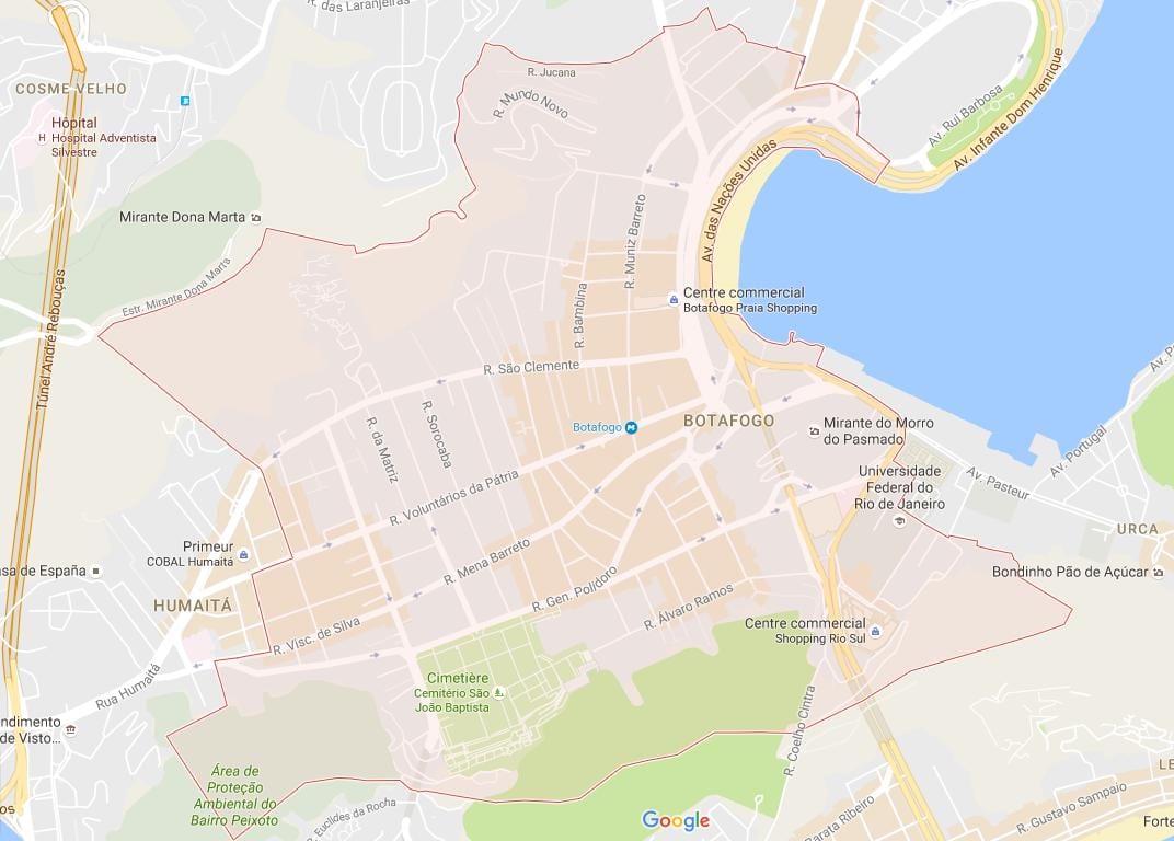 地図のボタフォゴ地区