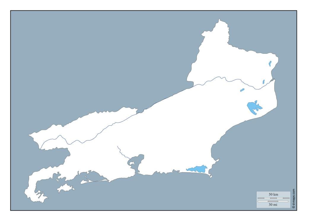 地図のリオデジャネイロのベクトル