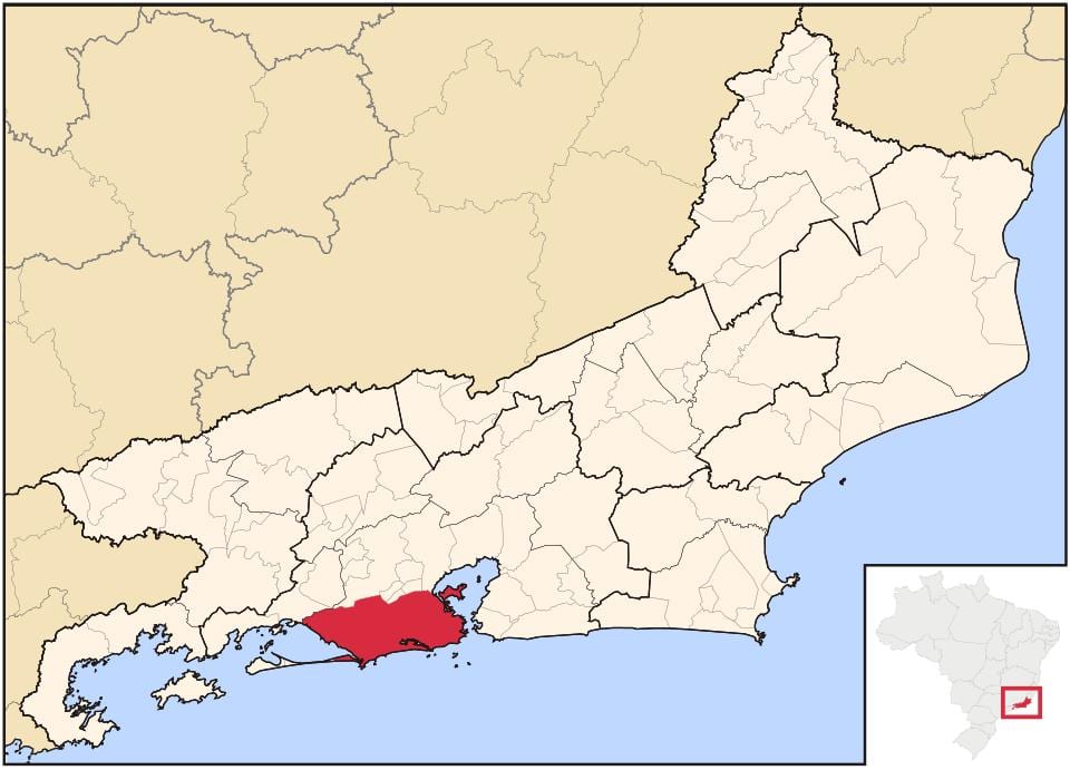 地図のリオデジャネイロ
