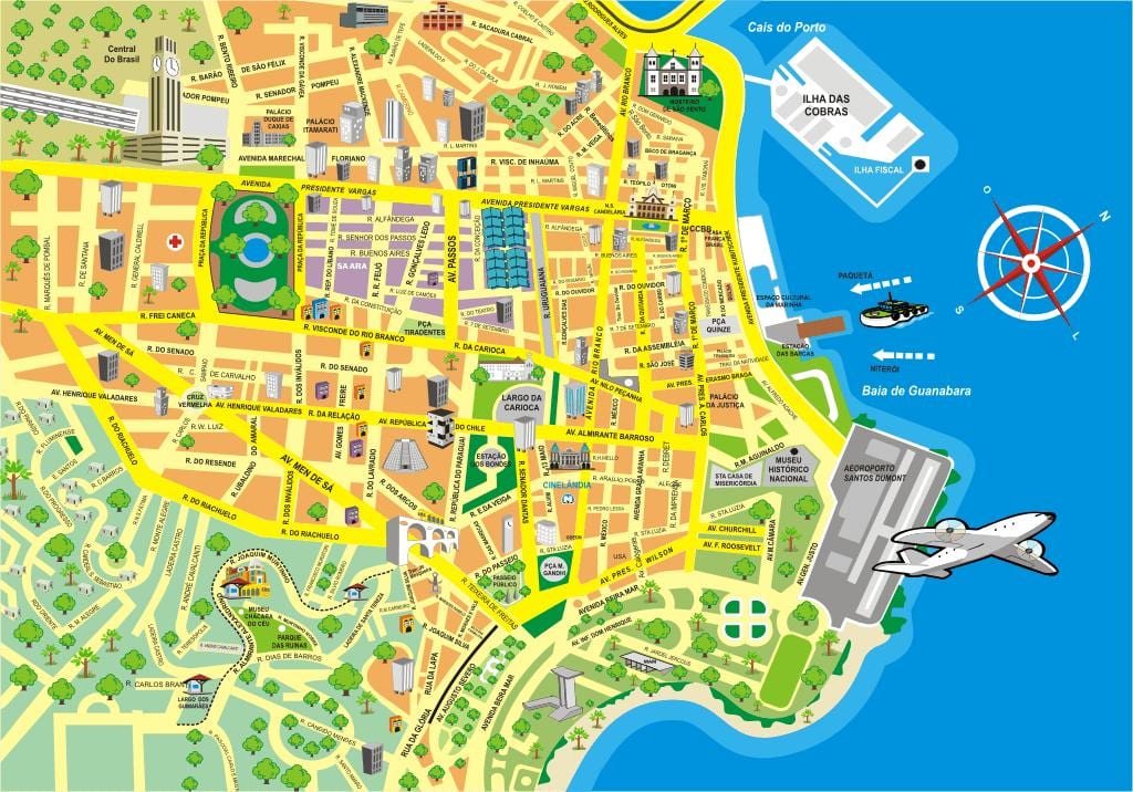地図のリオデジャネイロセンター