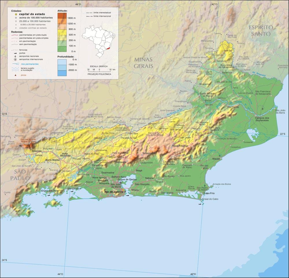 地図の地リオデジャネイロ