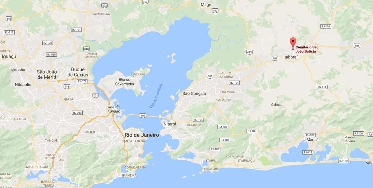 地図の墓地São João Batista